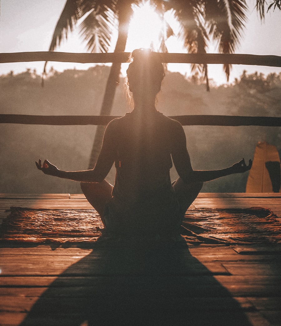 Morning yoga practice